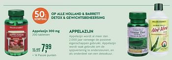 Promoties Appelazijn 300 mg - Huismerk - Holland & Barrett - Geldig van 01/01/2019 tot 27/01/2019 bij Holland & Barret