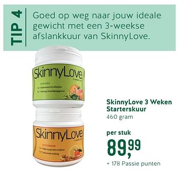 Promoties Skinnylove 3 weken starterskuur - Skinnylove - Geldig van 01/01/2019 tot 27/01/2019 bij Holland & Barret