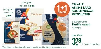 Promoties Tortilla wraps - Atkins - Geldig van 01/01/2019 tot 27/01/2019 bij Holland & Barret