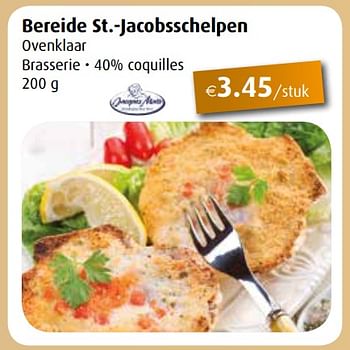 Promotions Bereide st.-jacobsschelpen ovenklaar brasserie • 40% coquilles - Produit Maison - Aronde - Valide de 02/01/2019 à 28/01/2019 chez Aronde