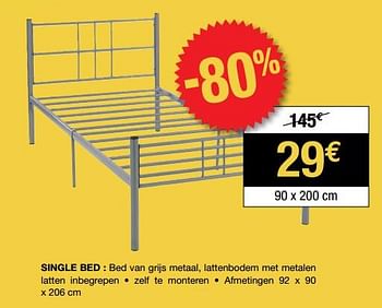 Promoties Single bed - Huismerk - De Matrassenkoning - Geldig van 01/01/2019 tot 31/01/2019 bij De Matrassenkoning