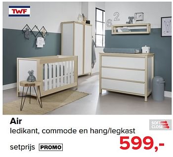 Promoties Air ledikant, commode en hang-legkast - TWF - Geldig van 03/01/2019 tot 26/01/2019 bij Baby-Dump