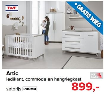 Promoties Artic ledikant, commode en hang-legkast - TWF - Geldig van 03/01/2019 tot 26/01/2019 bij Baby-Dump