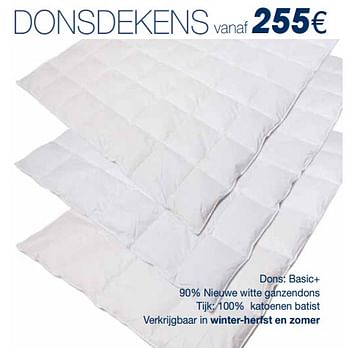 Promoties Donsdekens - Huismerk - Time2Sleep - Geldig van 03/01/2019 tot 31/01/2019 bij Time2Sleep