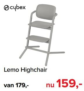 Promoties Lemo highchair - Cybex - Geldig van 03/01/2019 tot 26/01/2019 bij Baby-Dump