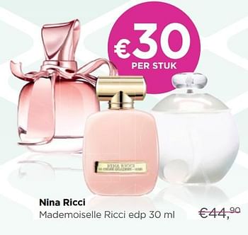 Promoties Nina ricci mademoiselle ricci edp - Nina Ricci - Geldig van 02/01/2019 tot 31/01/2019 bij ICI PARIS XL