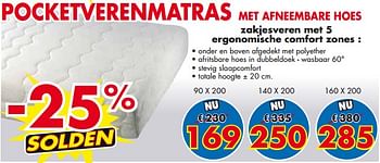 Promoties Pocketverenmatras - Huismerk - EmDecor - Geldig van 03/01/2019 tot 31/01/2019 bij Emdecor