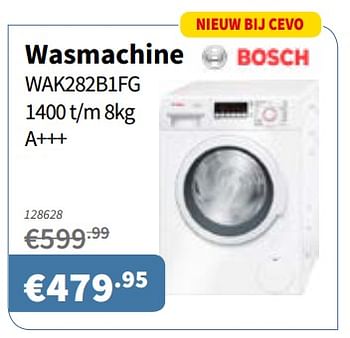 Bosch wasmachine wak282b1fg - Promotie bij Cevo Market