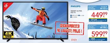 Promoties Philips smart ultra hd-tv 50pus6503-12 - Philips - Geldig van 03/01/2019 tot 31/01/2019 bij Eldi