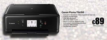 Promoties Canon pixma ts6150 - Canon - Geldig van 03/01/2019 tot 31/01/2019 bij Compudeals