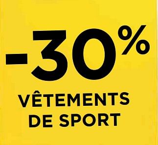 Promoties -30% vêtements de sport - Huismerk - Molecule - Geldig van 03/01/2019 tot 30/01/2019 bij Molecule