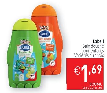 Promoties Labell bain douche pour enfants - Labell - Geldig van 02/01/2019 tot 31/01/2019 bij Intermarche