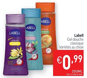 Promotions Labell gel douche classique - Labell - Valide de 02/01/2019 à 31/01/2019 chez Intermarche