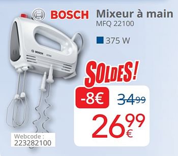 Promotions Bosch mixeur à main mfq 22100 - Bosch - Valide de 03/01/2019 à 31/01/2019 chez Eldi
