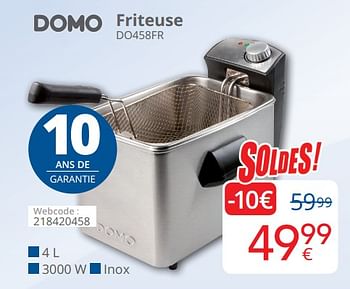 Promotions Domo friteuse do458fr - Domo elektro - Valide de 03/01/2019 à 31/01/2019 chez Eldi