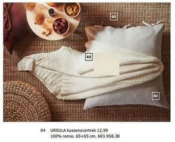 Promoties Ursula kussenovertrek - Huismerk - Ikea - Geldig van 23/11/2018 tot 31/07/2019 bij Ikea
