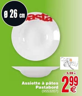 Promoties Assiette à pâtes pastabord - Cosy & Trendy - Geldig van 08/01/2019 tot 21/01/2019 bij Cora