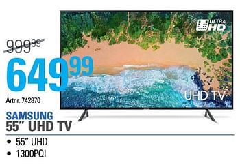 Promoties Samsung 55 uhd tv - Samsung - Geldig van 03/01/2019 tot 01/02/2019 bij Auva