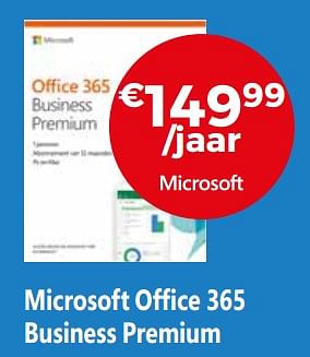Promoties Microsoft office 365 business premium - Microsoft - Geldig van 03/01/2019 tot 31/01/2019 bij Exellent
