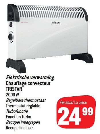 Tristar Elektrische verwarming convecteur tristar - Promotie bij Match