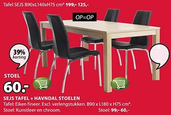 Promoties Havndal stoelen - Huismerk - Jysk - Geldig van 07/01/2019 tot 20/01/2019 bij Jysk