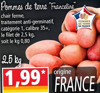 Promoties Pommes de terre franceline - Huismerk - Norma - Geldig van 09/01/2019 tot 15/01/2019 bij Norma