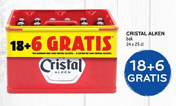 Promoties 18+6 gratis cristal alken - Cristal - Geldig van 16/01/2019 tot 29/01/2019 bij Alvo
