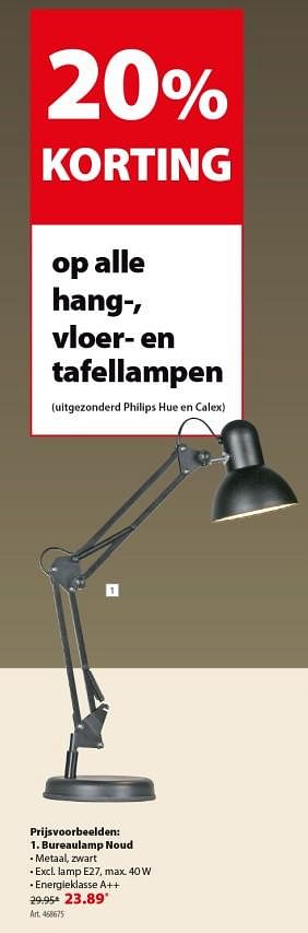 Promoties Bureaulamp noud - Huismerk - Gamma - Geldig van 16/01/2019 tot 28/01/2019 bij Gamma