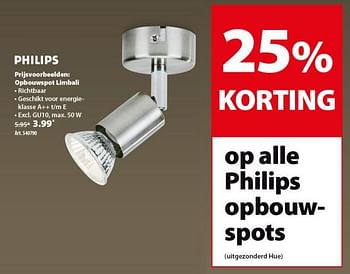 Promoties Philips opbouwspot limbali - Philips - Geldig van 16/01/2019 tot 28/01/2019 bij Gamma