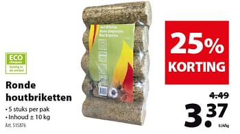 Promoties Ronde houtbriketten - Agricon - Geldig van 16/01/2019 tot 28/01/2019 bij Gamma