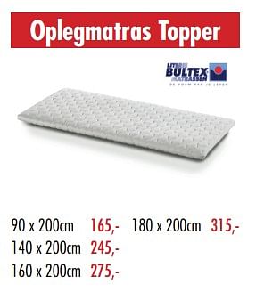 Promoties Oplegmatras topper - Bultex - Geldig van 01/01/2019 tot 31/01/2019 bij MS Wonen