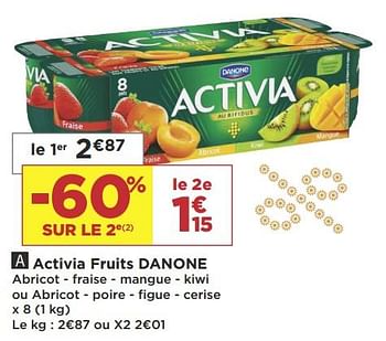 Promotions Activia fruits danone - Danone - Valide de 08/01/2019 à 20/01/2019 chez Super Casino