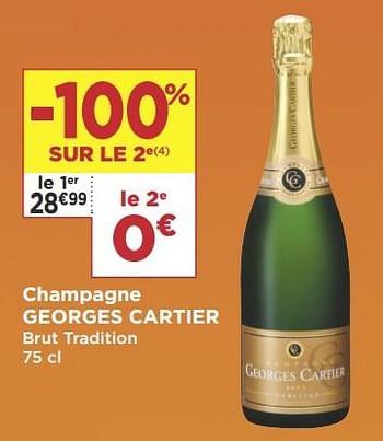 Promotions Champagne georges cartier brut tradition - Champagne - Valide de 08/01/2019 à 20/01/2019 chez Super Casino