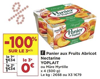 Promotions Panier aux fruits abricot nectarine yoplait - Yoplait - Valide de 08/01/2019 à 20/01/2019 chez Super Casino