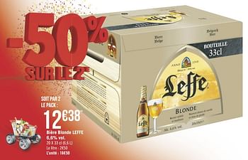 Promotions Bière blonde leffe - Leffe - Valide de 09/01/2019 à 20/01/2019 chez Géant Casino