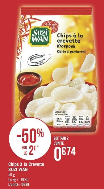 Chips à la Crevette - Suzi Wan - 50 g