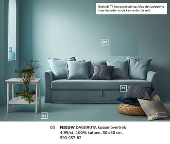 Promoties Daggruta kussenovertrek - Huismerk - Ikea - Geldig van 23/11/2018 tot 31/07/2019 bij Ikea