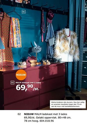Promoties Nieuw malm ladekast - Huismerk - Ikea - Geldig van 23/11/2018 tot 31/07/2019 bij Ikea
