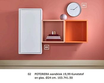 Promoties Potorera wandklok - Huismerk - Ikea - Geldig van 23/11/2018 tot 31/07/2019 bij Ikea