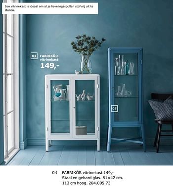 Promoties Fabrikor vitrinekast - Huismerk - Ikea - Geldig van 23/11/2018 tot 31/07/2019 bij Ikea