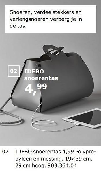 Promotions Idebo snoerentas - Produit maison - Ikea - Valide de 23/11/2018 à 31/07/2019 chez Ikea