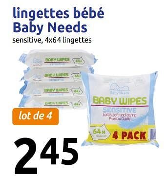 Baby Needs Lingettes Bebe Baby Needs En Promotion Chez Action