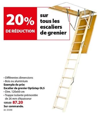 Promotions Escalier de grenier optistep ols - Optistep - Valide de 16/01/2019 à 28/01/2019 chez Gamma