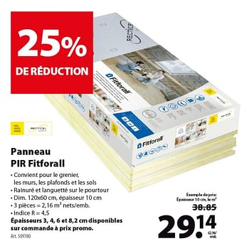 Promotions Panneau pir fitforall - Recticel Insulation - Valide de 16/01/2019 à 28/01/2019 chez Gamma