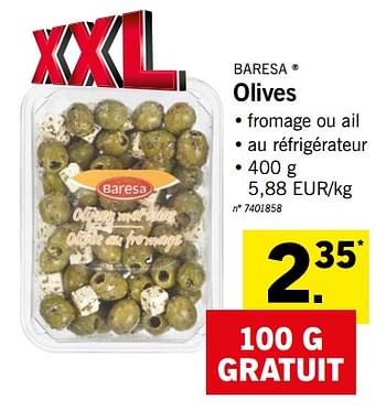 Promoties Olives - Baresa - Geldig van 14/01/2019 tot 19/01/2019 bij Lidl
