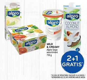 Promoties Mild + creamy - Alpro - Geldig van 16/01/2019 tot 29/01/2019 bij Alvo