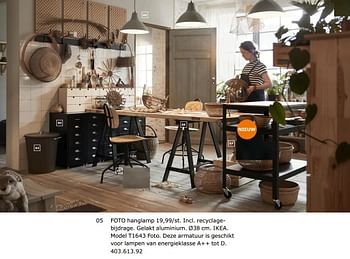 Promotions Foto hanglamp - Produit maison - Ikea - Valide de 23/11/2018 à 31/07/2019 chez Ikea
