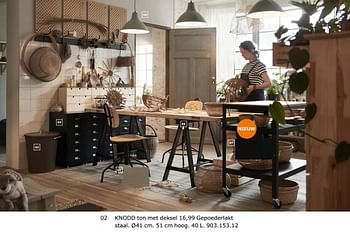 Promoties Knodd ton met deksel - Huismerk - Ikea - Geldig van 23/11/2018 tot 31/07/2019 bij Ikea