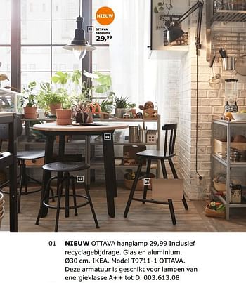 Promoties Ottava hanglamp - Huismerk - Ikea - Geldig van 23/11/2018 tot 31/07/2019 bij Ikea
