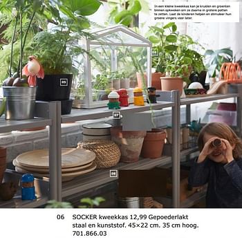 Promotions Socker kweekkas - Produit maison - Ikea - Valide de 23/11/2018 à 31/07/2019 chez Ikea